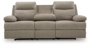 Side-Swipe Reclining Sofa with Drop Down Table - Furniture Home Store (Hanford, CA)