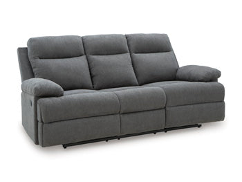 Side-Swipe Reclining Sofa with Drop Down Table - Furniture Home Store (Hanford, CA)
