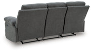 Side-Swipe Reclining Sofa with Drop Down Table - Furniture Home Store (Hanford, CA)