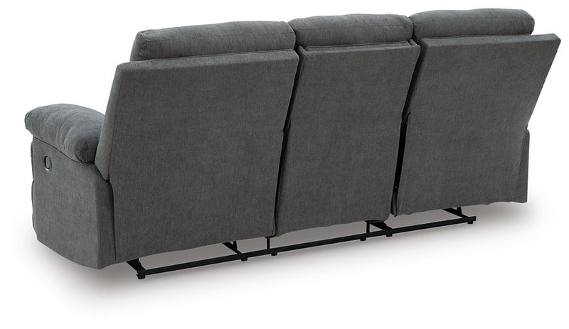 Side-Swipe Reclining Sofa with Drop Down Table - Furniture Home Store (Hanford, CA)