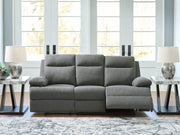 Side-Swipe Reclining Sofa with Drop Down Table - Furniture Home Store (Hanford, CA)