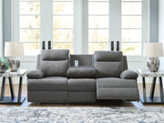 Side-Swipe Reclining Sofa with Drop Down Table - Furniture Home Store (Hanford, CA)