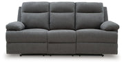Side-Swipe Reclining Sofa with Drop Down Table - Furniture Home Store (Hanford, CA)