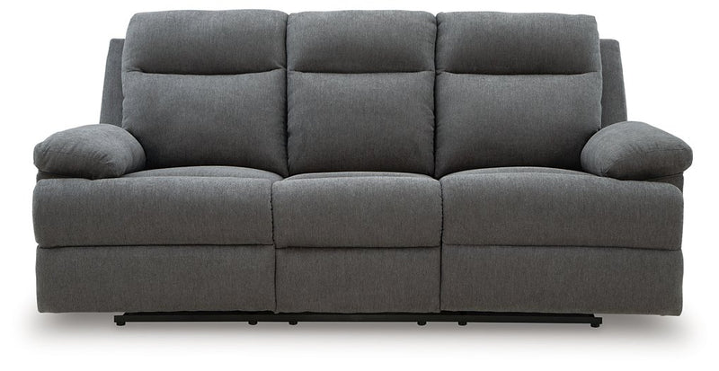 Side-Swipe Reclining Sofa with Drop Down Table - Furniture Home Store (Hanford, CA)