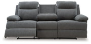 Side-Swipe Reclining Sofa with Drop Down Table - Furniture Home Store (Hanford, CA)