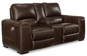 Alessandro Power Reclining Loveseat with Console - Furniture Home Store (Hanford, CA)