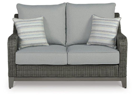 Elite Park Outdoor Loveseat with Cushion - Furniture Home Store (Hanford, CA)