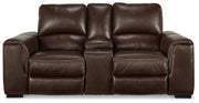 Alessandro Power Reclining Loveseat with Console - Furniture Home Store (Hanford, CA)