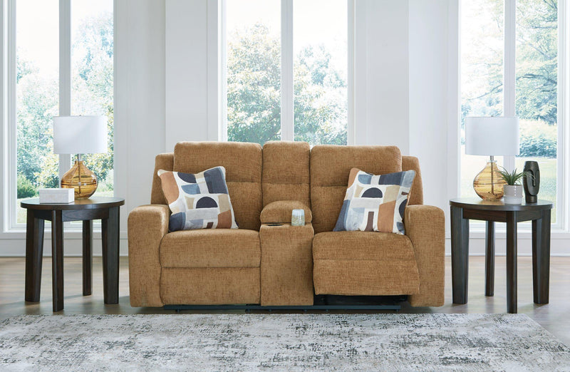 Kanlow Reclining Loveseat with Console - Furniture Home Store (Hanford, CA)