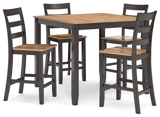 Gesthaven Counter Height Dining Table and 4 Barstools (Set of 5) - Furniture Home Store (Hanford, CA)