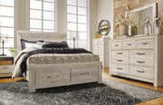 Bellaby Bed with 2 Storage Drawers - Furniture Home Store (Hanford, CA)