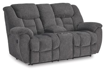 Foreside Reclining Loveseat with Console - Furniture Home Store (Hanford, CA)