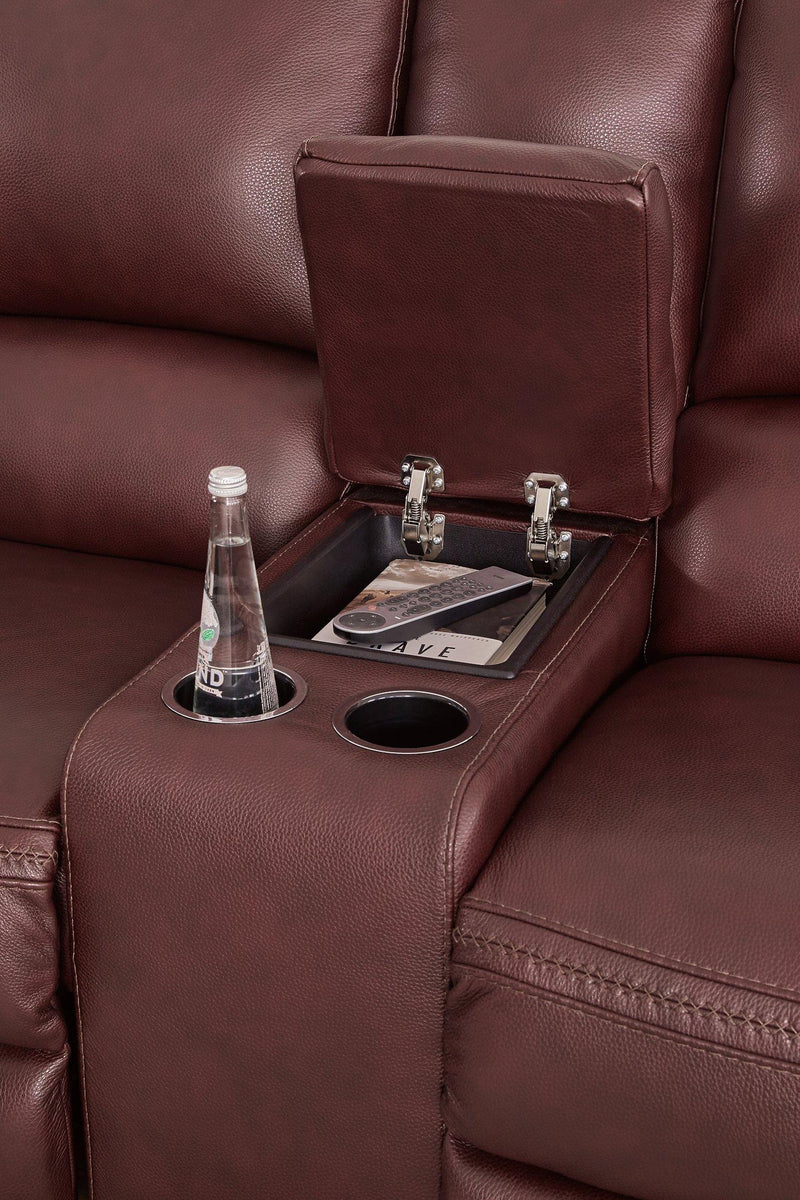Alessandro Power Reclining Loveseat with Console - Furniture Home Store (Hanford, CA)