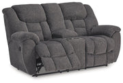 Foreside Reclining Loveseat with Console - Furniture Home Store (Hanford, CA)