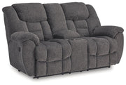 Foreside Reclining Loveseat with Console - Furniture Home Store (Hanford, CA)