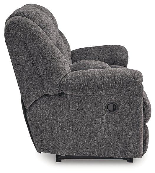Foreside Reclining Loveseat with Console - Furniture Home Store (Hanford, CA)