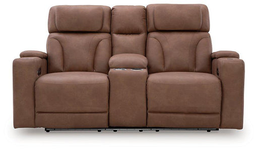 Clean-Slate Power Reclining Loveseat with Console - Furniture Home Store (Hanford, CA)