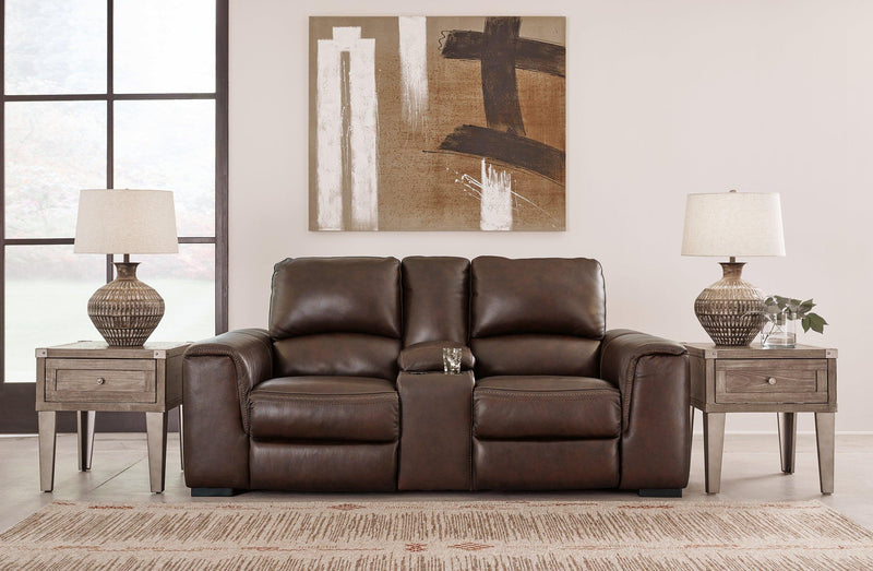 Alessandro Power Reclining Loveseat with Console - Furniture Home Store (Hanford, CA)