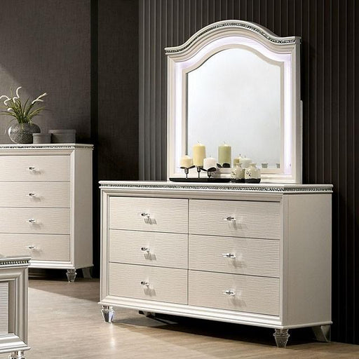 ALLIE Dresser Beige & Rose Gold - Furniture Home Store (Hanford, CA)