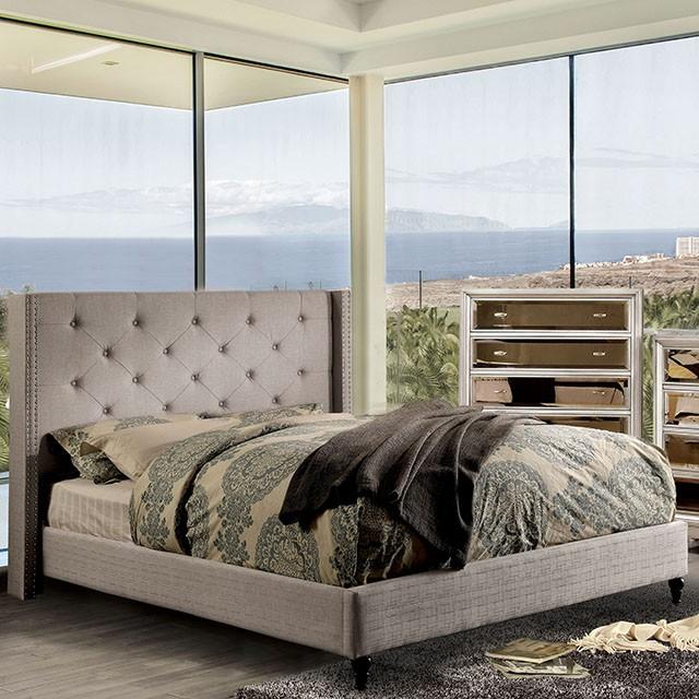 Anabelle E.King Bed Purple & Natural - Furniture Home Store (Hanford, CA)