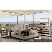 Anabelle E.King Bed Purple & Natural - Furniture Home Store (Hanford, CA)