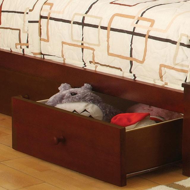 Carus Cherry Twin Bed - Furniture Home Store (Hanford, CA)