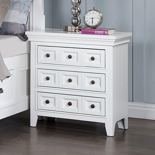 CASTILE Night Stand w/ USB, White - Furniture Home Store (Hanford, CA)