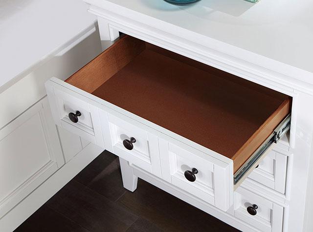 CASTILE Night Stand w/ USB, White - Furniture Home Store (Hanford, CA)