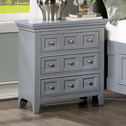 CASTLILE Night Stand w/ USB, Gray - Furniture Home Store (Hanford, CA)