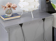 CASTLILE Night Stand w/ USB, Gray - Furniture Home Store (Hanford, CA)
