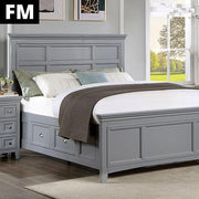 CASTILE Cal.King, E.King, Full, Queen, & Twin Bed, White, Pink, & Grey - Furniture Home Store (Hanford, CA)