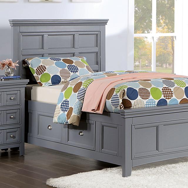 CASTILE Cal.King, E.King, Full, Queen, & Twin Bed, White, Pink, & Grey - Furniture Home Store (Hanford, CA)