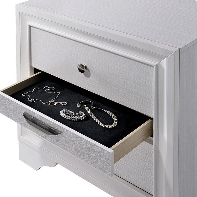 Chrissy White Night Stand - Furniture Home Store (Hanford, CA)