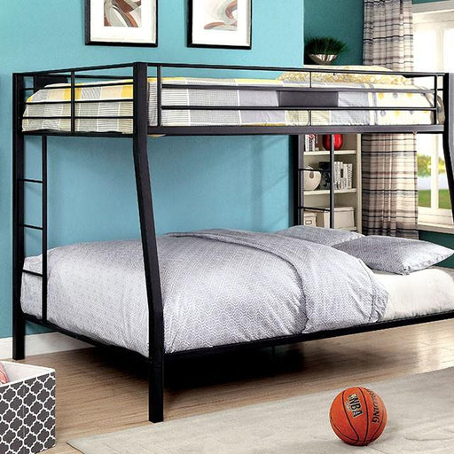 CLAREN Black Full/Queen Bunk Bed - Furniture Home Store (Hanford, CA)
