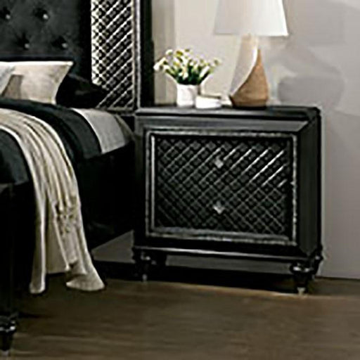 Demetria Metallic Gray Night Stand - Furniture Home Store (Hanford, CA)