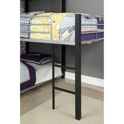 Aubrey Sand Black Twin Triple Decker Bed - Furniture Home Store (Hanford, CA)
