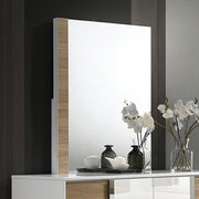 ERLANGEN Mirror, White/Natural - Furniture Home Store (Hanford, CA)