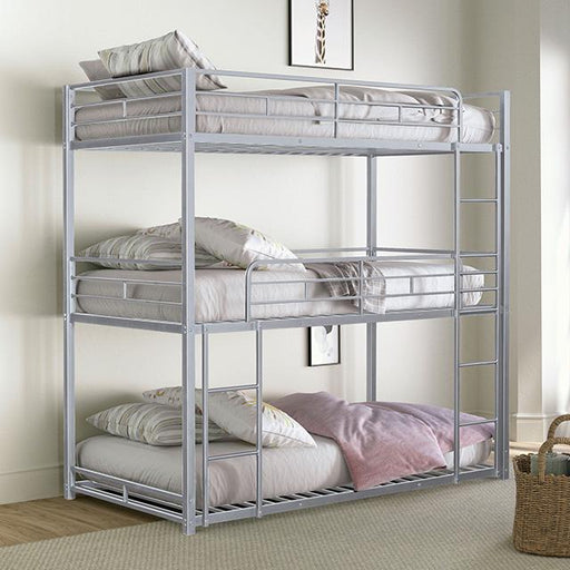 Felgu Triple Twin Metal Bunkbed - Furniture Home Store (Hanford, CA)
