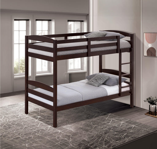 Finsbury Twin Twin Bunk Bed Espresso, Grey & White - Furniture Home Store (Hanford, CA)