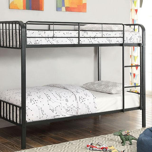 CLEMENT Black Metal Twin/Twin Bunk Bed - Furniture Home Store (Hanford, CA)