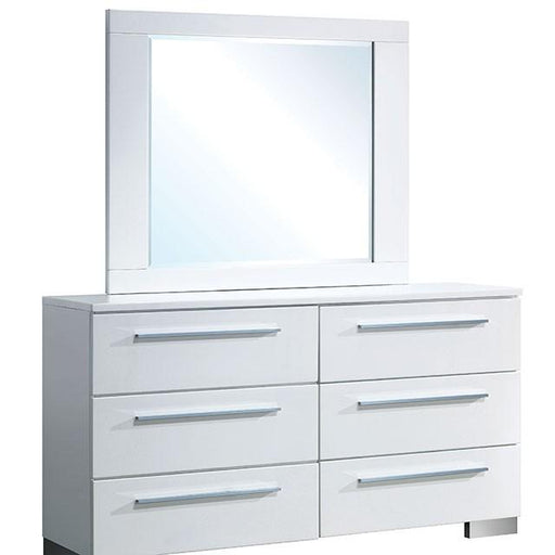 CLEMENTINE Glossy White Dresser - Furniture Home Store (Hanford, CA)