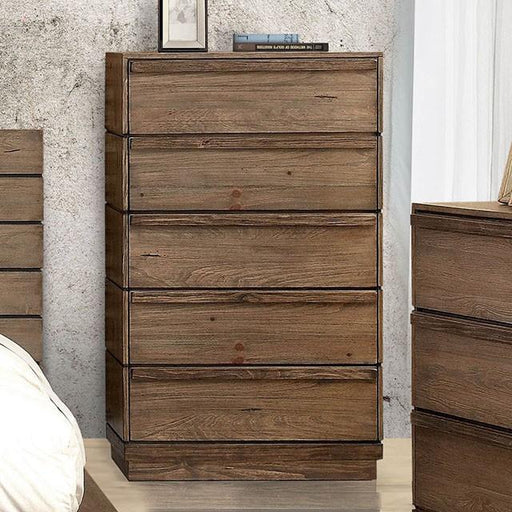 COIMBRA Rustic Natural Tone Chest - Furniture Home Store (Hanford, CA)