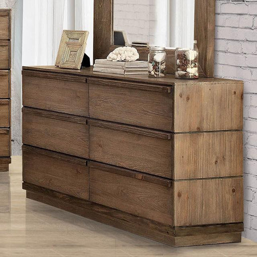 COIMBRA Rustic Natural Tone Dresser - Furniture Home Store (Hanford, CA)