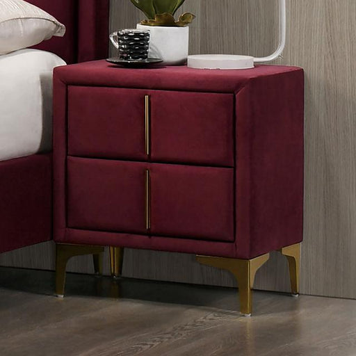 FLORIZEL Night Stand, Red - Furniture Home Store (Hanford, CA)