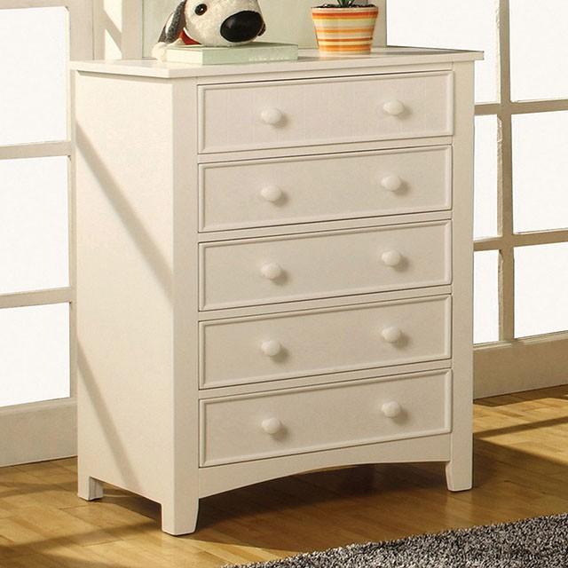 Corry White Chest - Furniture Home Store (Hanford, CA)