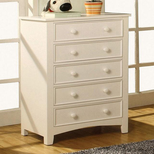 Corry White Chest - Furniture Home Store (Hanford, CA)