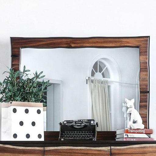 Fulton Dark Oak/Dark Walnut Mirror - Furniture Home Store (Hanford, CA)