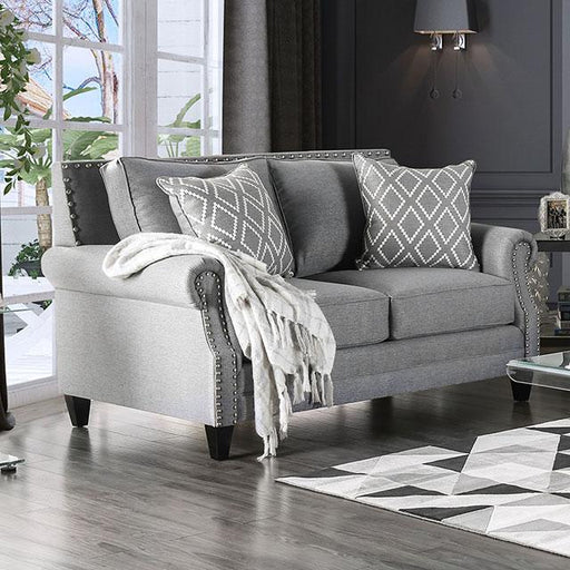 Giovanni Gray Love Seat - Furniture Home Store (Hanford, CA)
