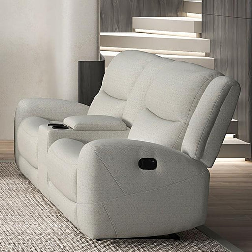 Giraldus Manual Recliner Loveseat w/ Console - Furniture Home Store (Hanford, CA)