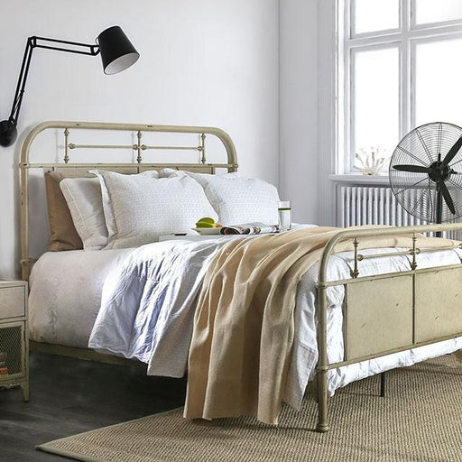 Haldus Bed Ivory, Red & White - Furniture Home Store (Hanford, CA)